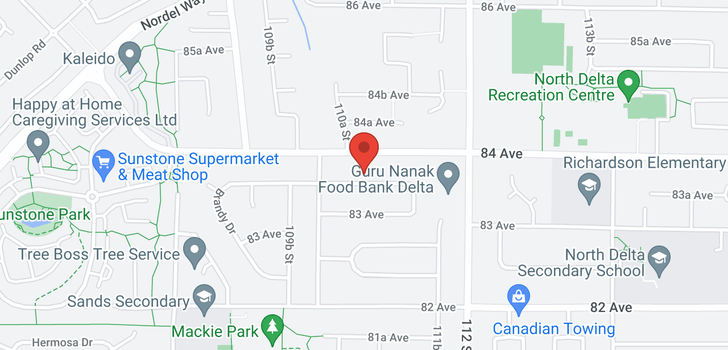 map of 11055 83A AVENUE